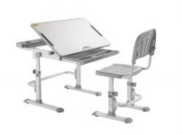 Комплект растущая парта и стул Cubby Disa Grey