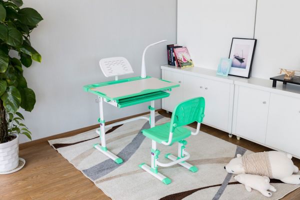 Комплект растущая парта и стул Cubby Disa Green