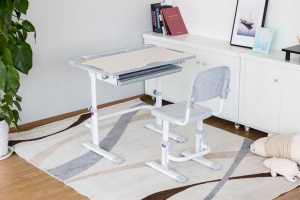 Комплект растущая парта и стул Cubby Disa Grey