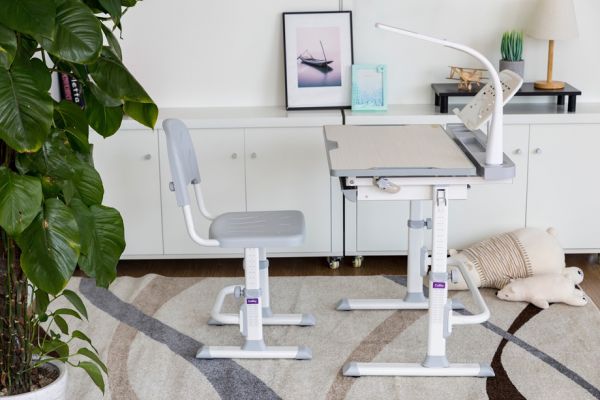 Комплект растущая парта и стул Cubby Disa Grey
