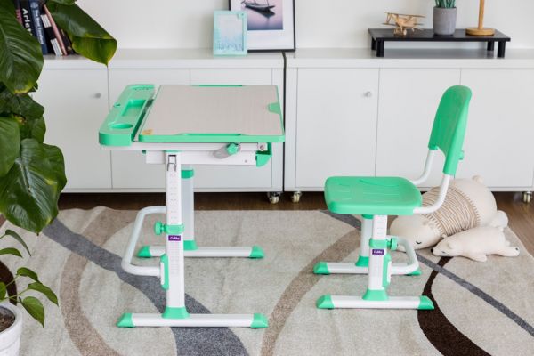 Комплект растущая парта и стул Cubby Disa Green