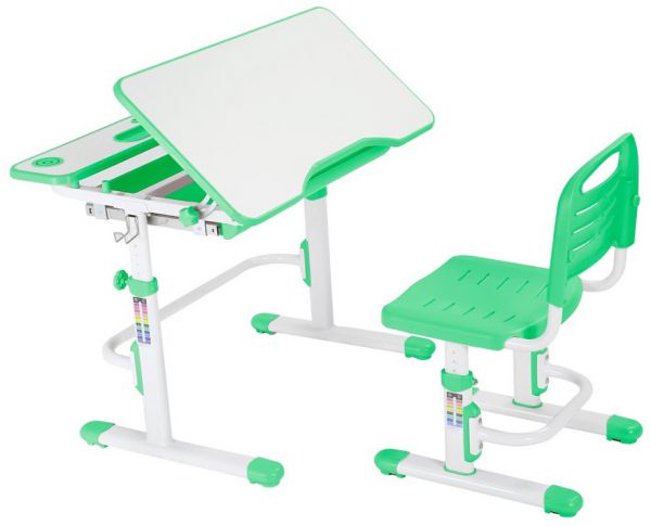 Растущая детская парта и стул Cubby Botero Green