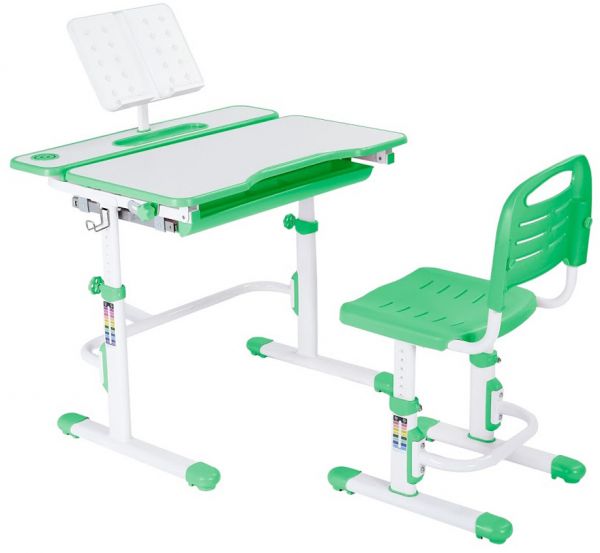 Растущая детская парта и стул Cubby Botero Green