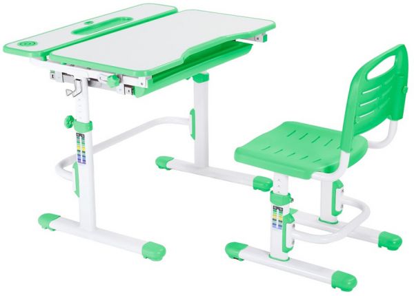 Растущая детская парта и стул Cubby Botero Green