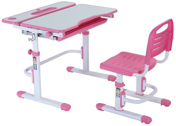 Растущая детская парта и стул Cubby Botero Pink