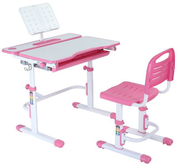 Растущая детская парта и стул Cubby Botero Pink