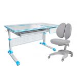 Парта Cubby Brunia Blue и кресло FunDesk Solerte Grey