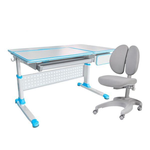 Парта Cubby Brunia Blue и кресло FunDesk Solerte Grey