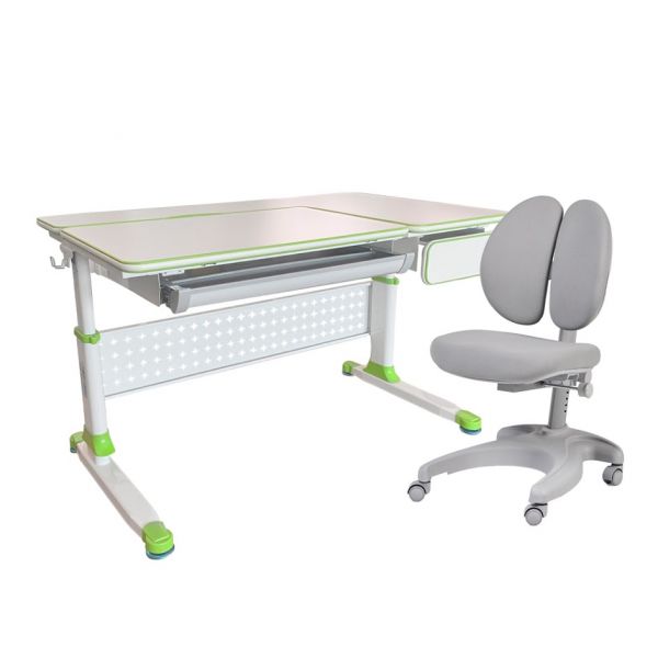 Парта Cubby Brunia Green и кресло FunDesk Solerte Grey