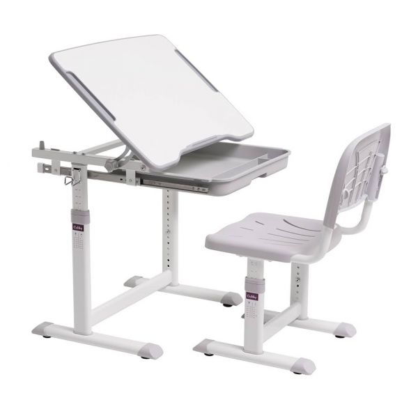 Детская растущая парта трансформер для школьника и стул Cubby Sorpresa Grey