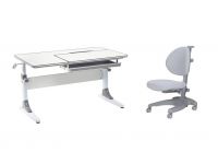 Парта Cubby Grato Grey и кресло FunDesk Cielo Grey