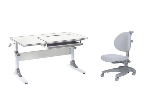 Парта Cubby Grato Grey и кресло FunDesk Cielo Grey