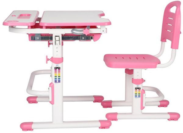 Растущая детская парта и стул Cubby Botero Pink