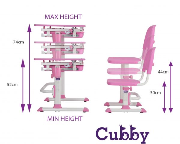 Парта и стул трансформеры Cubby Lupin WP
