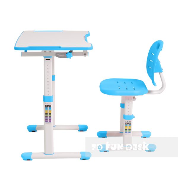 Растущая детская парта и стул FunDesk Omino Blue