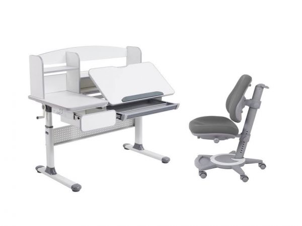 Комплект парта Cubby Rimu Grey и кресло FunDesk Bravo Grey