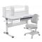 Cubby растущая парта Rimu Grey и учебное кресло Solidago Grey