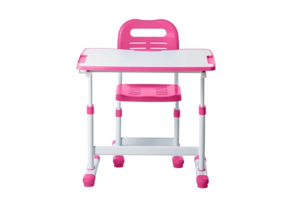 FunDesk растущая детская парта и стул Sole II Pink
