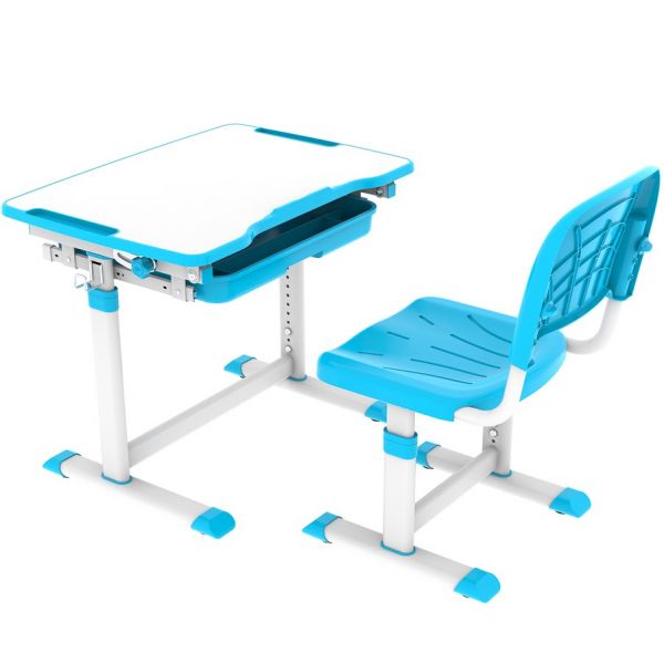 Детская растущая парта трансформер для школьника и стул Cubby Sorpresa Blue
