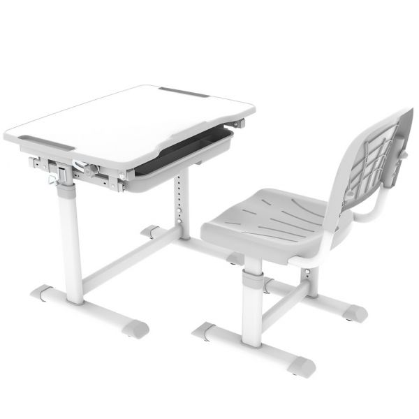Детская растущая парта трансформер для школьника и стул Cubby Sorpresa Grey