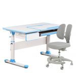 Комплект парта Cubby Toru Blue с креслом FunDesk Primo Grey