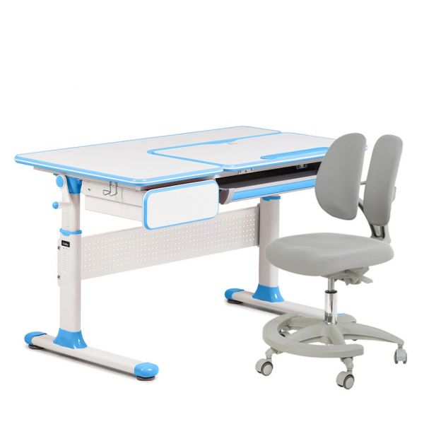 Комплект парта Cubby Toru Blue с креслом FunDesk Primo Grey