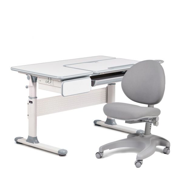 Комплект парта Cubby Toru Grey с креслом FunDesk Cielo Grey