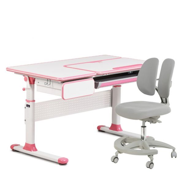 Комплект парта Cubby Toru Pink с креслом FunDesk Primo Grey