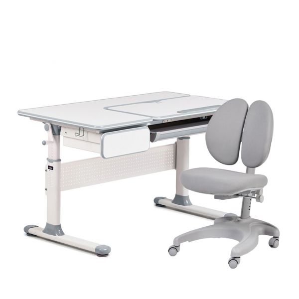 Комплект парта Cubby Toru Grey с креслом FunDesk Solerte Grey