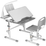 Комплект парта и стул Cubby Botero Grey с лампой FunDesk L1